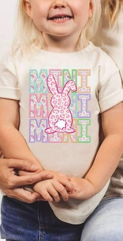 Mini stacked leopard bunny 23864 DTF transfer