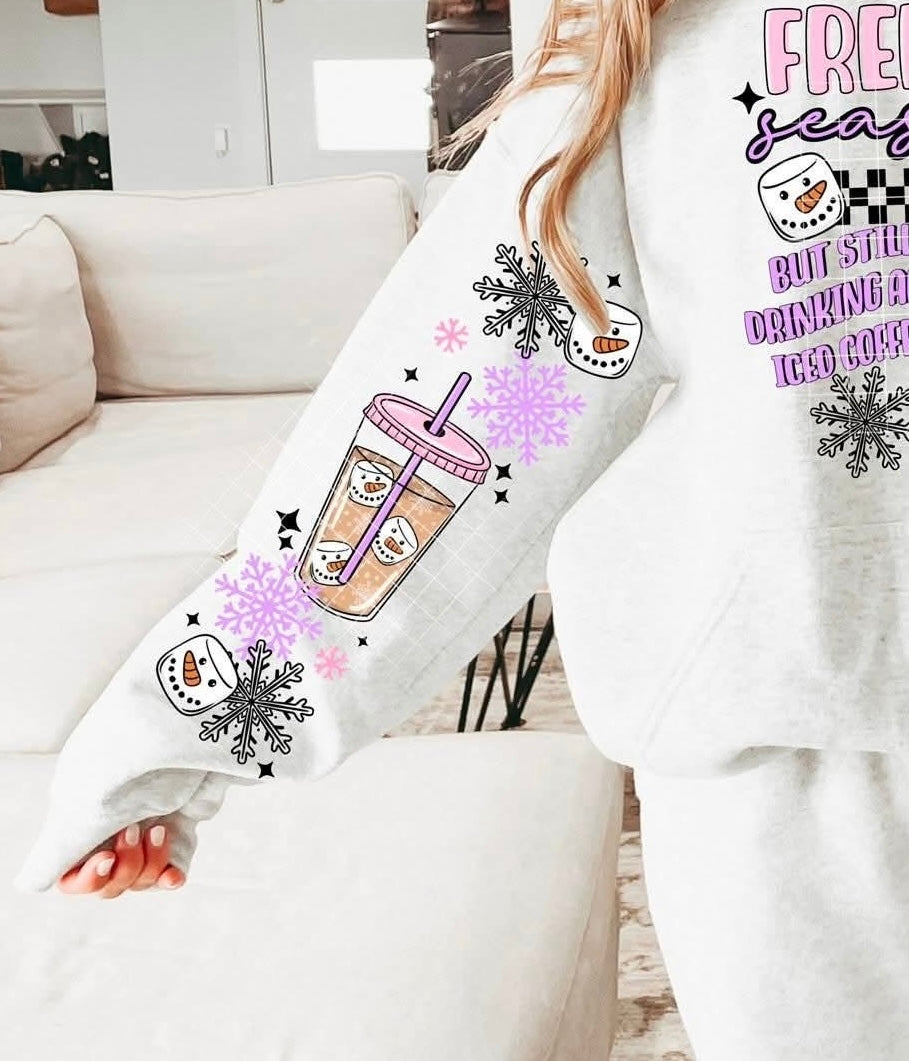 Freezing season iced coffee (SET OF TWO SLEEVES) CSC DTF Transfer