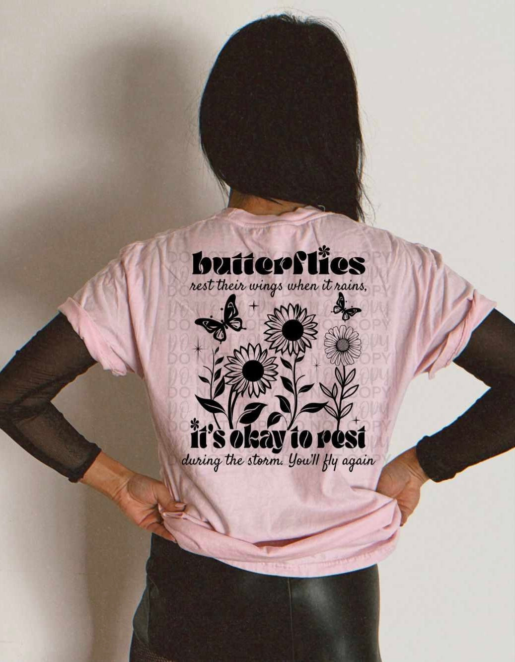 Butterflies rest their wings when it rains (SSD) 31993 DTF transfer