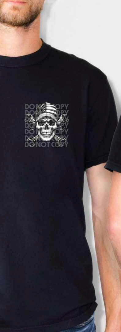 skull with hat pocket 31349 DTF transfer