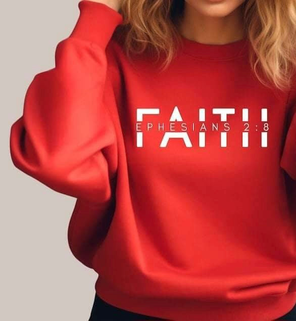 Faith ephesians 2:8 WHITE 20502 DTF transfer