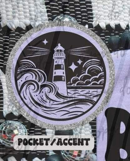Lighthouse with waves pocket 27246 DTF transfer