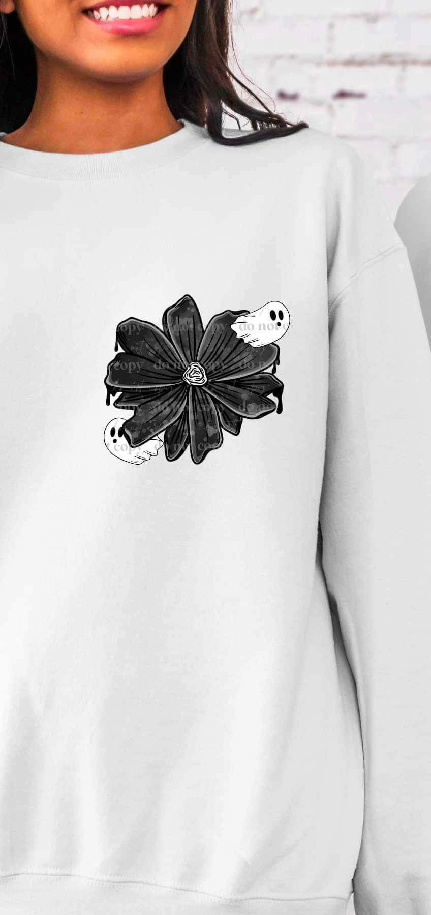 Ghosts with black flower POCKET 16076 DTF Transfer