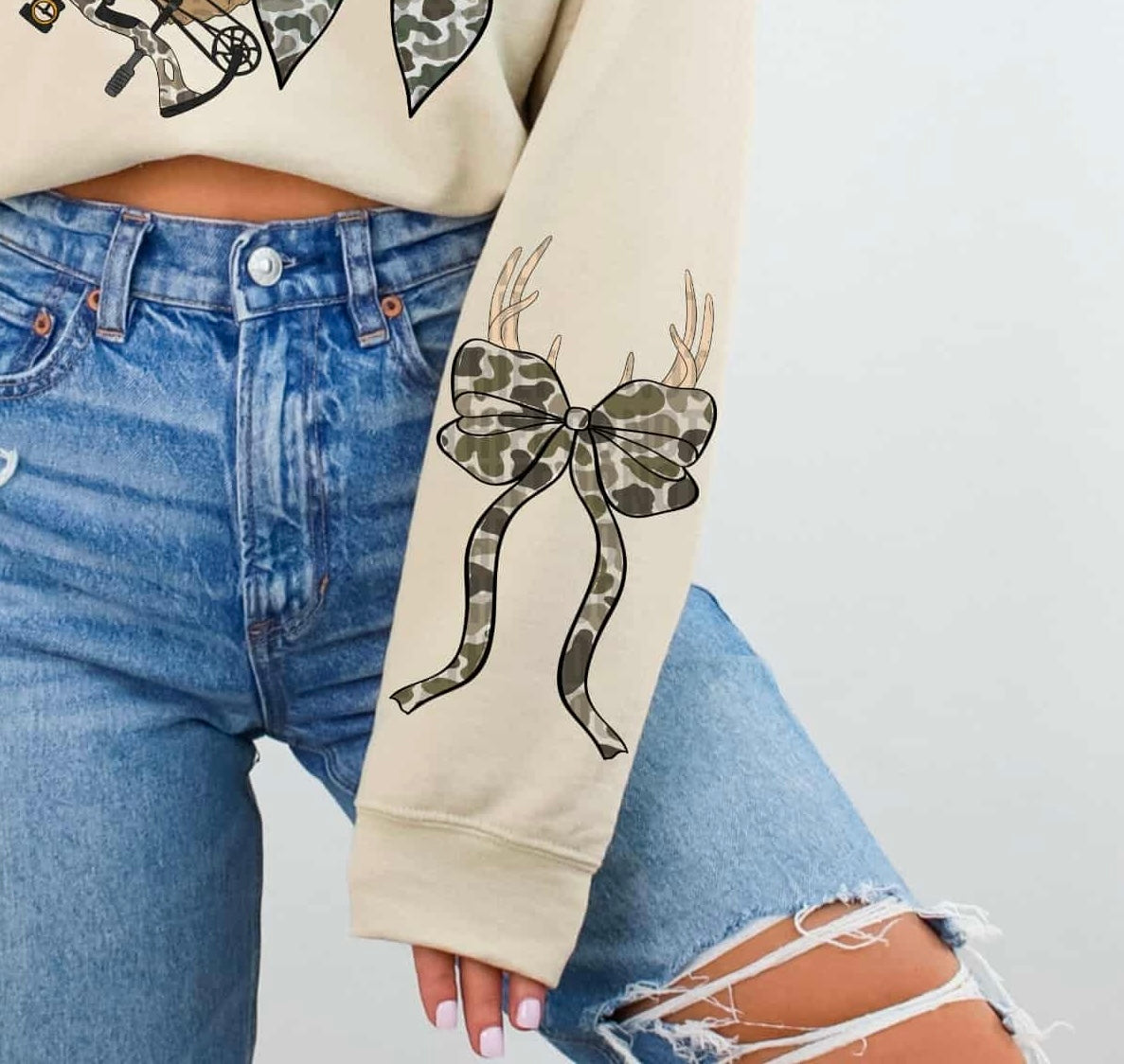 Hunting Camo Bow (sdd) DTF transfer