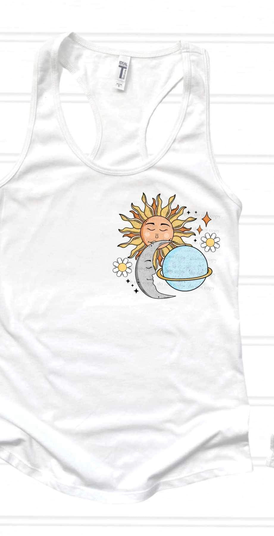Moon planet sun FRONT (CSC) 24420 DTF transfer
