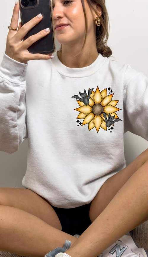 bats and sunflower (LYTTLE) 35576 DTF transfer