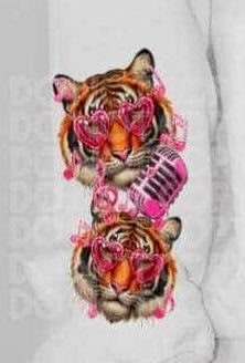 tiger with microphone SLEEVE 17922 DTF TRANSFER