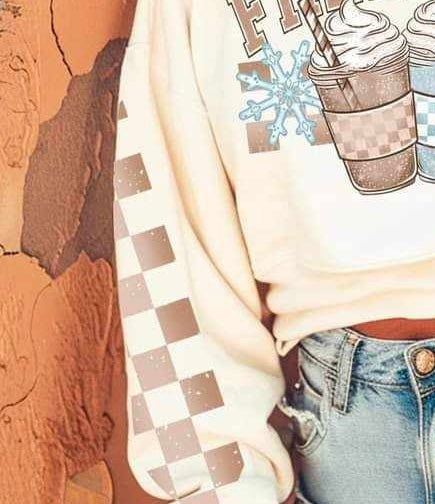 Freezing checkered sleeve (CSC) 70282 DTF transfer