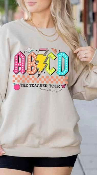 ABCD the teacher tour 31772 DTF transfer