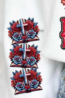 patriotic cross and roses SLEEVE 27501 DTF transfer