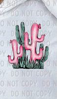 Green and pink cactuses 19242 DTF TRANSFER