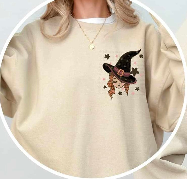 Sweet & spooky witch pocket 58484 DTF transfer