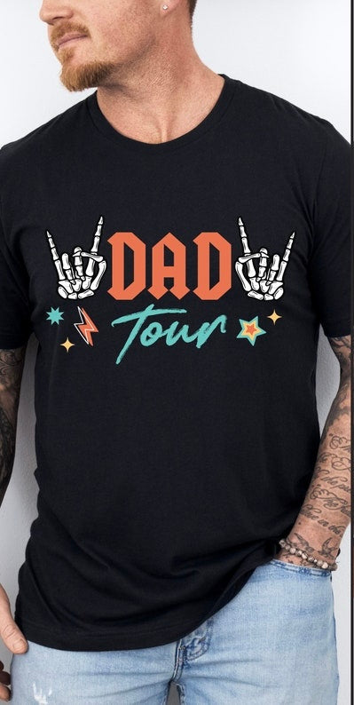 Dad tour blue and orange FRONT 32999 DTF transfer