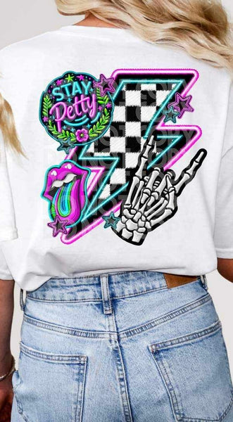 Stay petty retro BACK 32242 DTF transfer