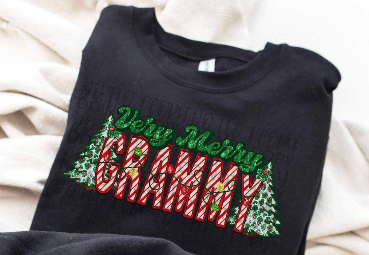 Very merry grammy Christmas trees DTF Transfer