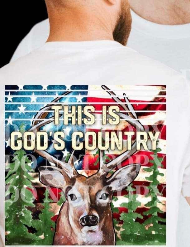 This is Gods country deer 33870 DTF transfer