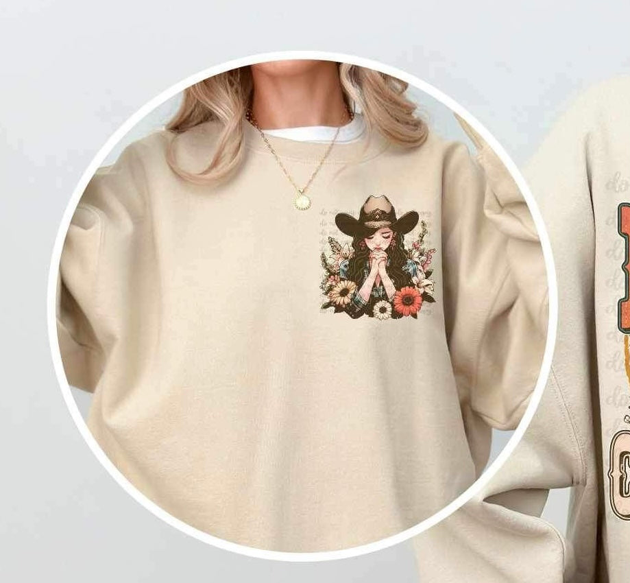 Praying cowgirl 20523 DTF transfer
