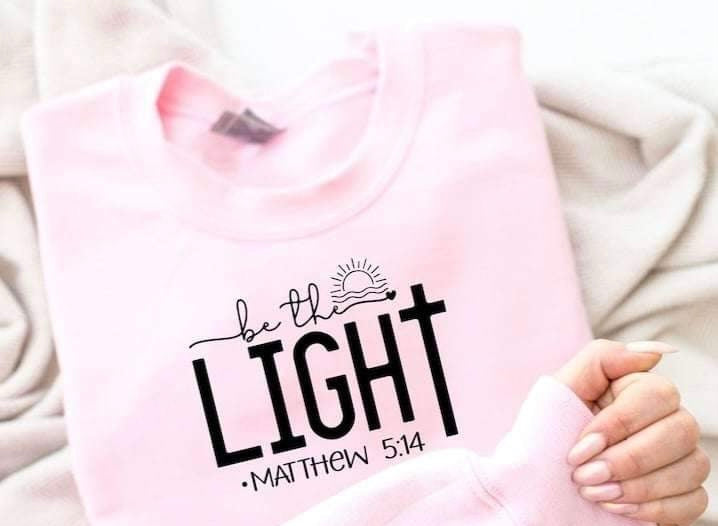 Be the light matthew 5:14 BLACK 20396 DTF transfer