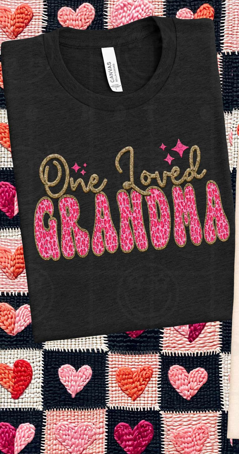 One loved grandma pink leopard (HW) 75800 DTF transfer