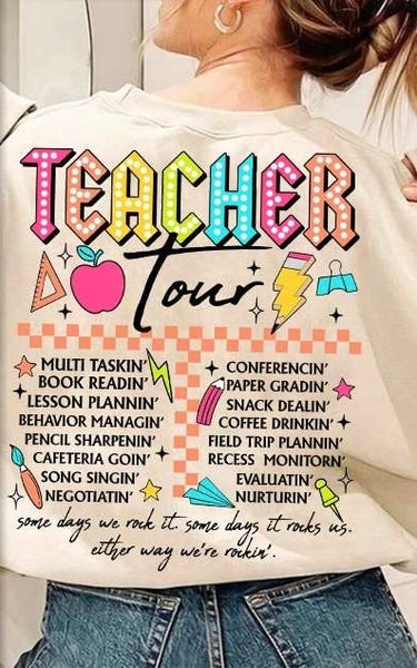 Teacher tour BACK 31794 DTF transfer