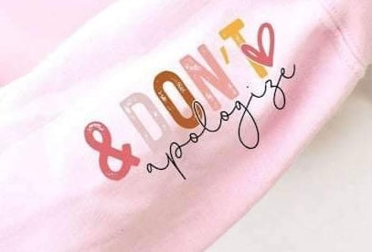 & dont apologize grunge SLEEVE 20456 DTF transfer