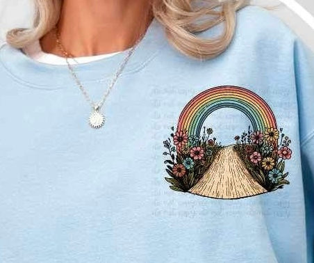 Dirt road with rainbow 21102 DTF transfer