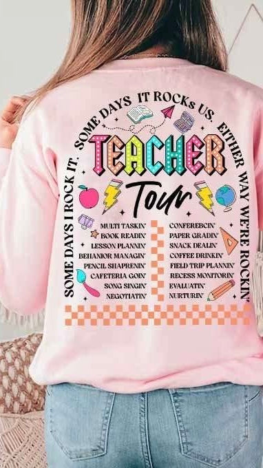 Teacher tour back 31771 DTF transfer