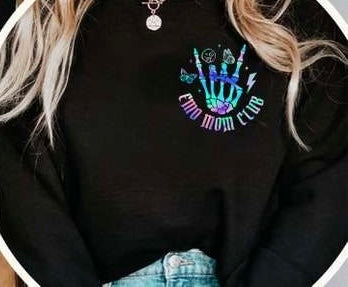 Emo moms club skellie hand pocket 27617 DTF transfer