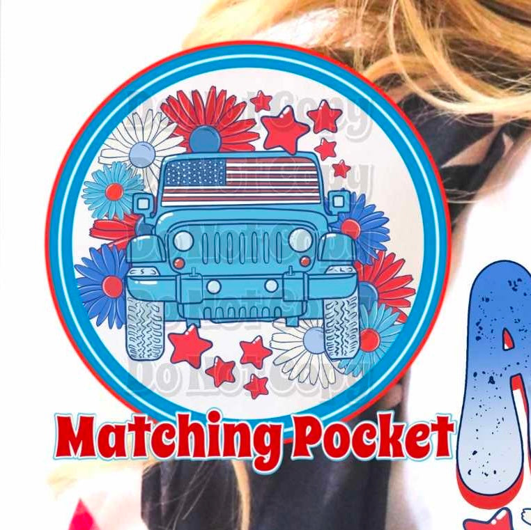 Blue J POCKET American Woman SUPRIMA 30065 DTF transfer