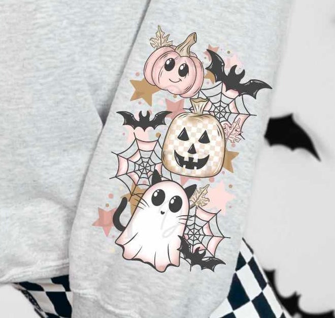 Ghost cat sleeve (ABD) 60778 DTF transfer