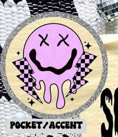purple melting smiley  (LYTTLE) 26260 DTF transfer