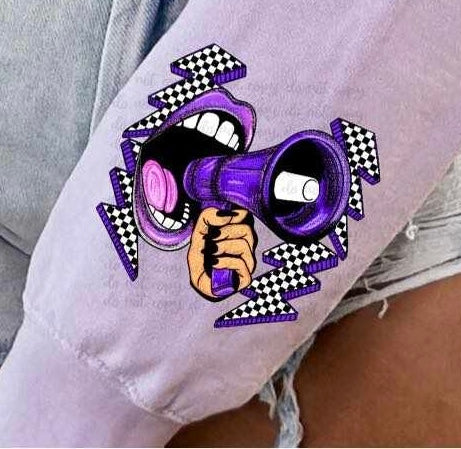 Purple lips shouting 36324 DTF transfer