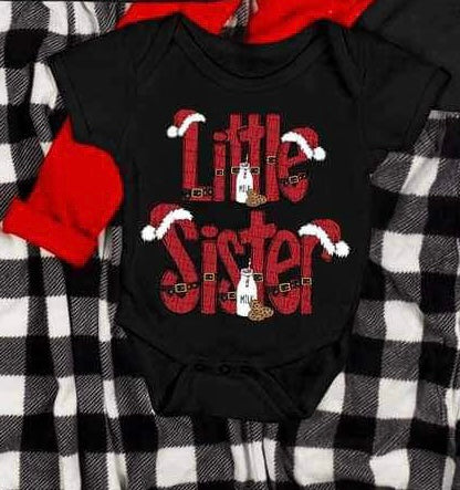 Little sister (santa suit font) 16086 DTF Transfer