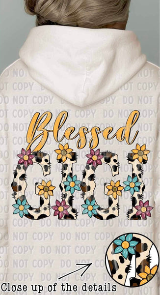 Blessed gigi leopard floral 19256 DTF TRANSFER