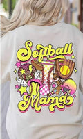 Softball mama yellow and pink items 25134 DTF transfer