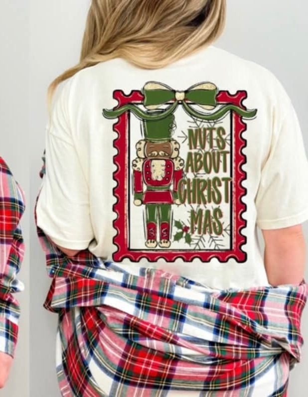 Nuts About Christmas dark skin tone (s&g) DTF transfer