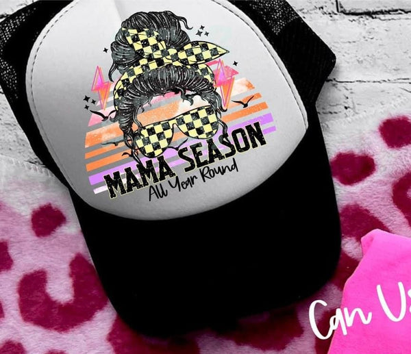 Mama season all year round messy bun (VIRGO) 33659 DTF transfer