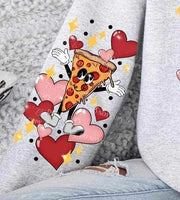 Pizza and hearts SLEEVE 20617 DTF transfer