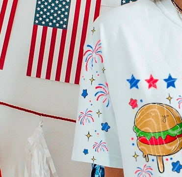 Firework and star sleeve (GRAVITEES) 33133 DTF transfer