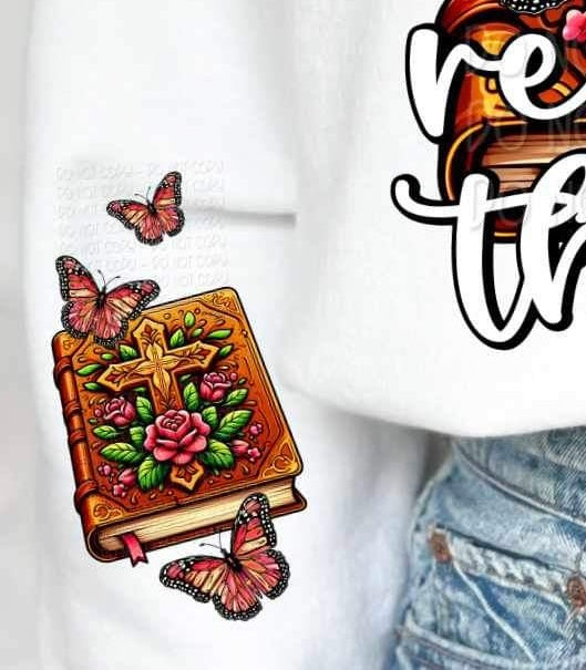 Bible and butterflies SLEEVE 24300 DTF transfer