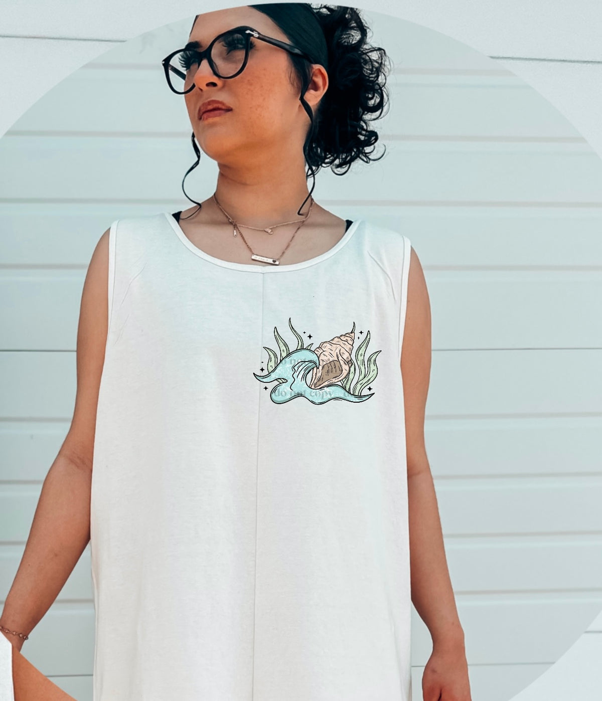 Sea shell and wave pocket (CSC) 32734 DTF transfer