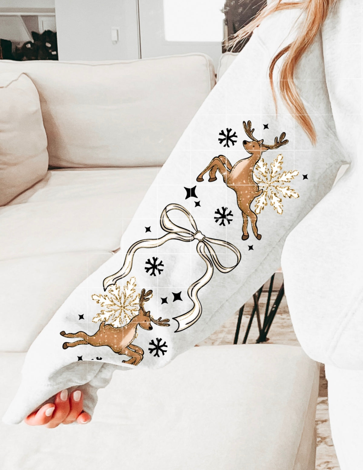 Dashing through the snow (SLEEVE) (CSC) DTF Transfer