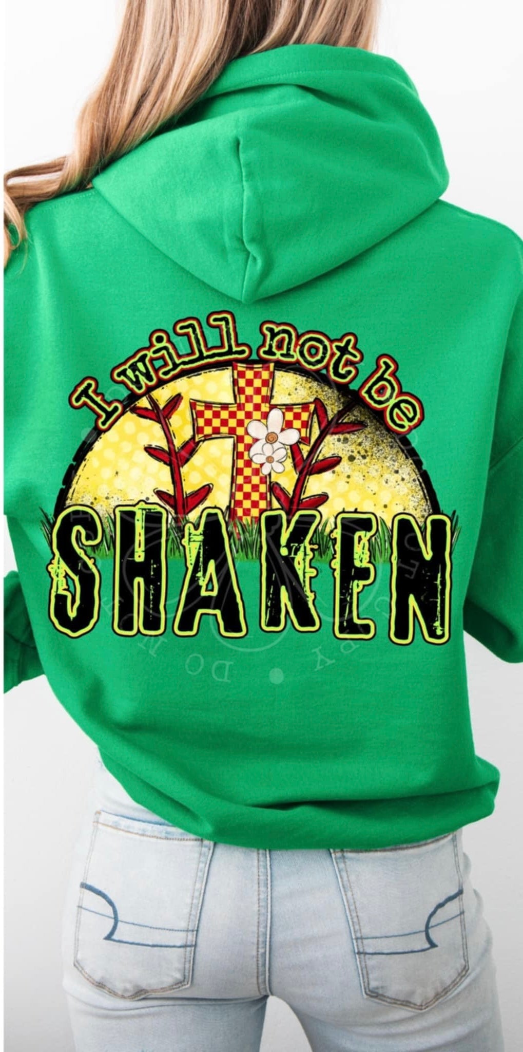 I will not be shaken softball BACK 85802 DTF transfer