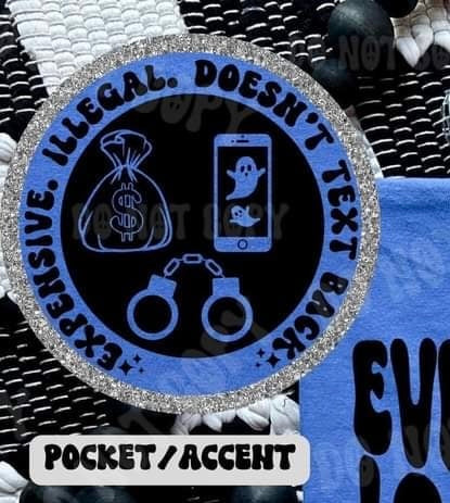 expensive. illegal. doesnt text back pocket (HW) 31114 DTF transfer