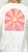 Third grade teacher orange and pink arch (SBB) 33589 DTF transfer