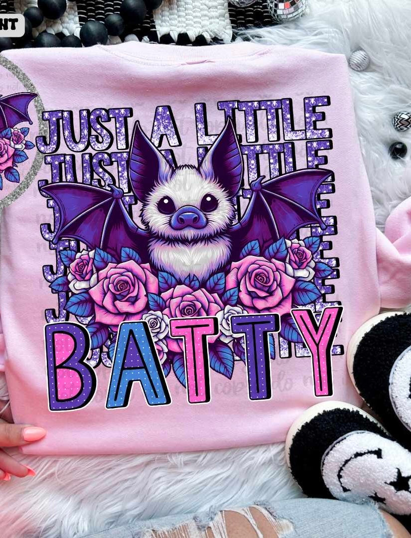Just a little batty purple bat 36328 DTF transfer