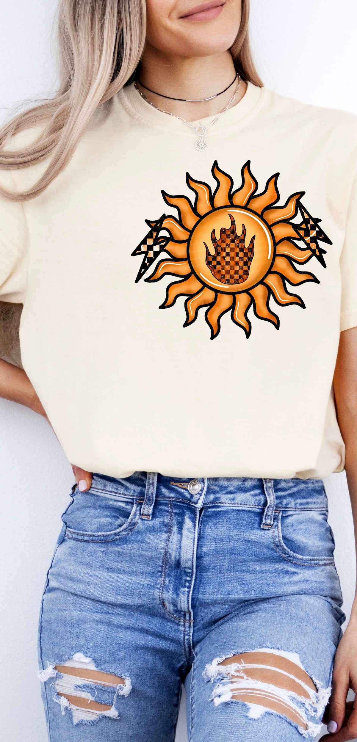 Sunflower with fire (VIRGO) 33427 DTF transfer