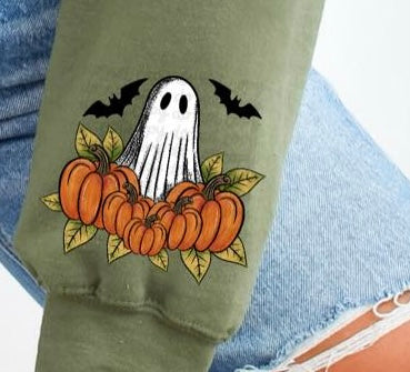 Ghost with pumpkins 36714 DTF transfer