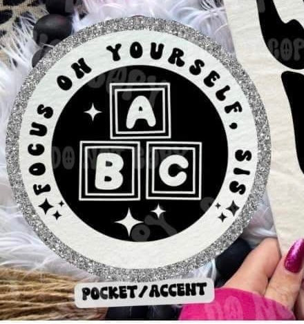 focus on yourself sis pocket (HW) 31084 DTF transfer