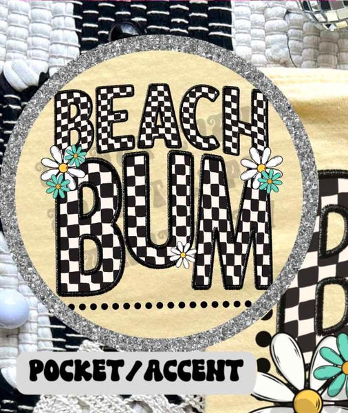 Beach bum checkered print (suprima) 29609 DTF Transf